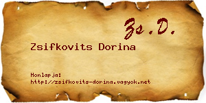 Zsifkovits Dorina névjegykártya